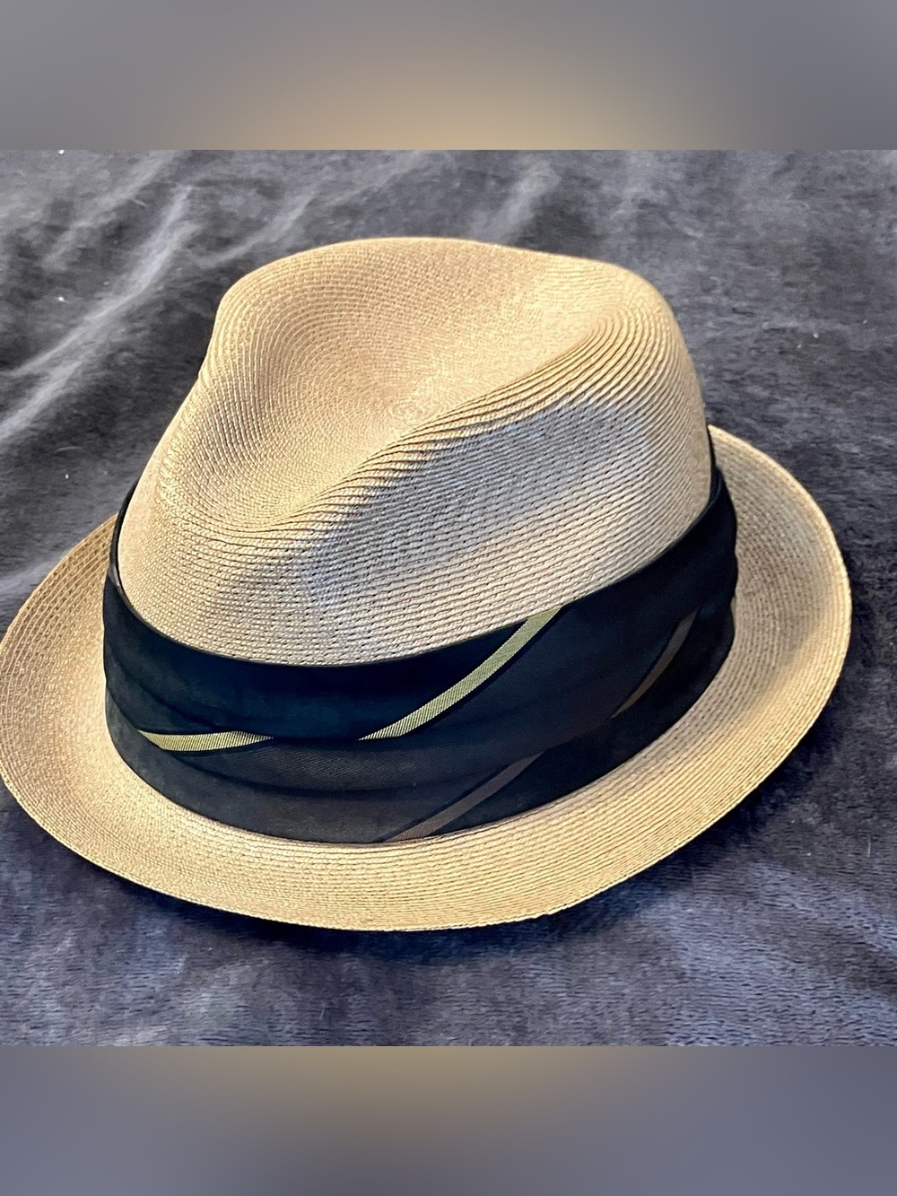 Borsalino Straw Fedora Hat Italy Size 7 NWOT